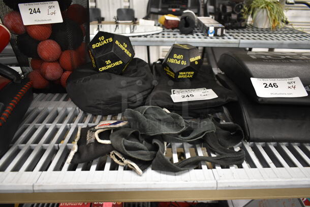 ALL ONE MONEY! Lot of Various Items Including 2 Workout Dice and Strap - Image 1 of 4