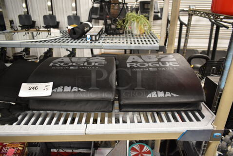 4 Rogue Ab-2 Black Metal Floor Back Pillow for Floor Ab Workouts. 4 Times Your Bid!