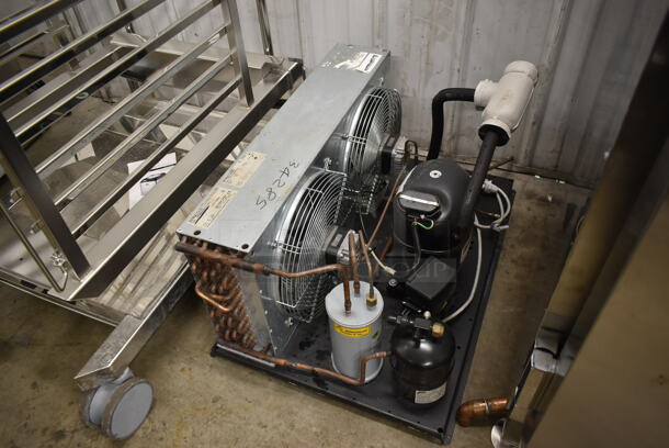 BRAND NEW! 2019 Alto Shaam QC3-100R Stainless Steel Commercial Floor Style Blast Chiller w/ 3 Probes. Comes w/ Remote RivaCold Compressor and Metal Pan Transport Rack. 115/208-230 Volts, 1 Phase. Stock Picture Used as Gallery Picture - Image 10 of 12