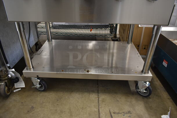 LIKE NEW! 2022 Backyard Pro 554LPG36 Stainless Steel Commercial Propane Gas Powered Outdoor Grill w/ Under Shelf on Commercial Casters. Tested and Working! - Image 6 of 7