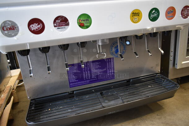 2017 Manitowoc ID0522A-161 Stainless Steel Commercial Ice Head on Cornelius ED250-BCZ Stainless Steel Commercial 8 Flavor Carbonated Beverage Machine. 115 Volts, 1 Phase.  - Image 4 of 6