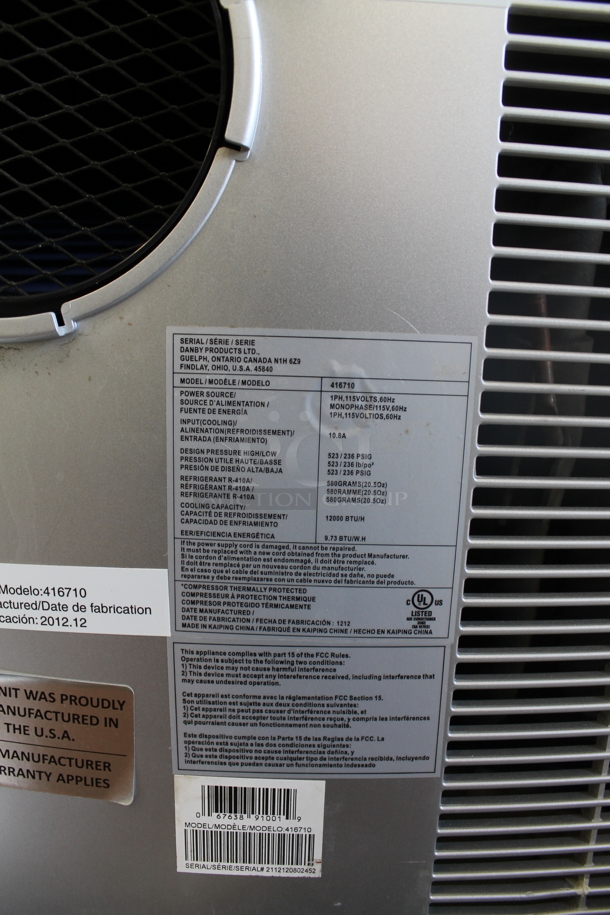 BRAND NEW SCRATCH AND DENT! Danby 416710 Metal Floor Style 12,000 BTU Portable Air Conditioner. 115 Volts, 1 Phase. Tested and Working! - Image 5 of 5