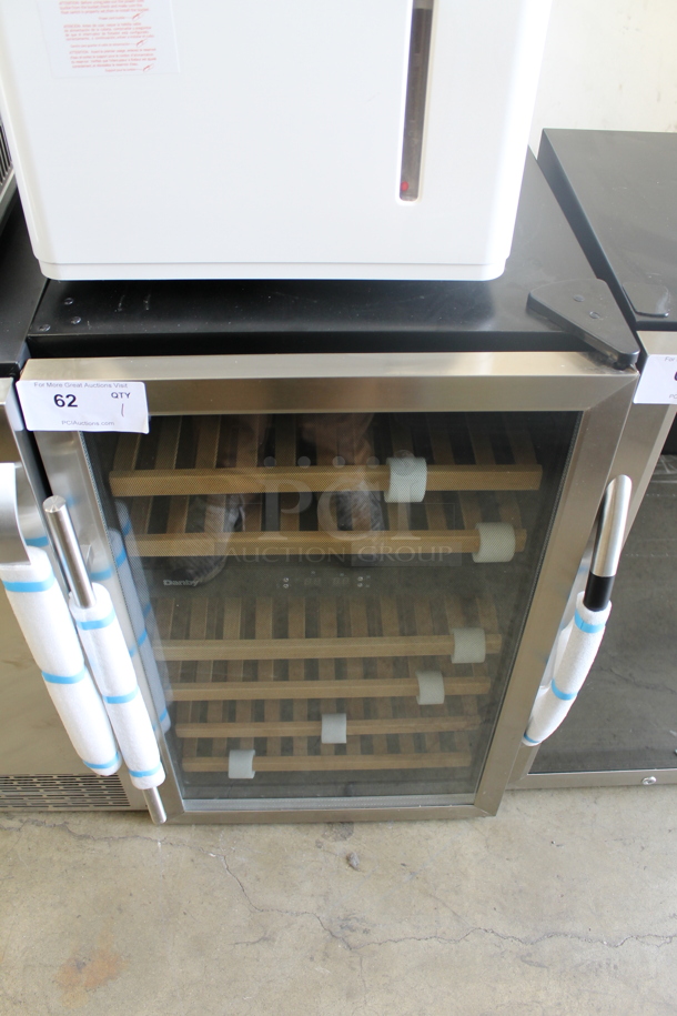 BRAND NEW SCRATCH AND DENT! Danby DWC113BLSDB 38 Bottle Freestanding Dual Zone Wine Cooler Merchandiser. 115 Volts, 1 Phase. Tested and Working! - Image 1 of 4
