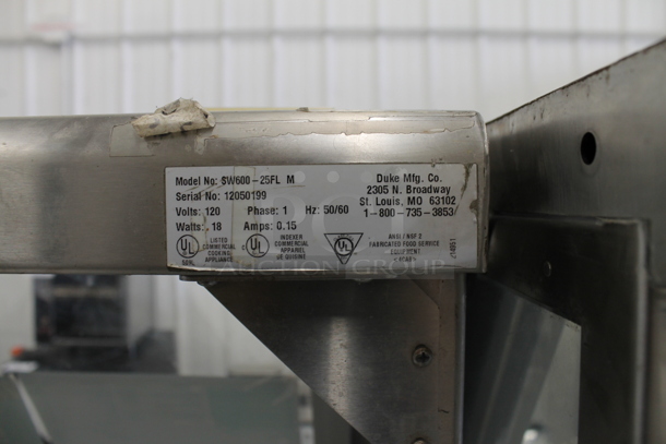 Duke SW600-25FL Stainless Steel Commercial Subway Sandwich Make Line Food Warmer Soup Station. 120 Volts, 1 Phase.  - Image 4 of 8