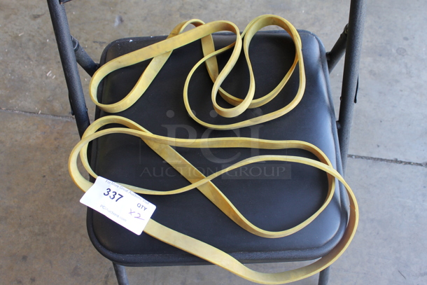 2 Yellow Resistance Bands. 2 Times Your Bid! - Image 1 of 2