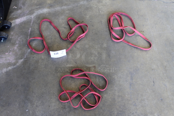 3 Red Resistance Bands. 3 Times Your Bid! - Image 1 of 2