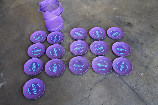 Purple Gliding Exercise Discs in Bag - Image 2 of 3