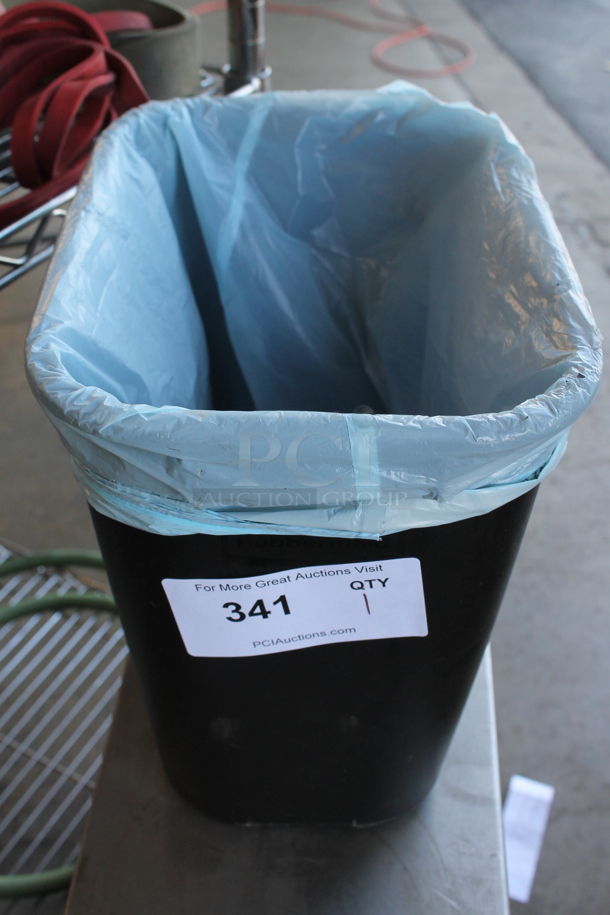 Black Poly Trash Can. - Image 1 of 2