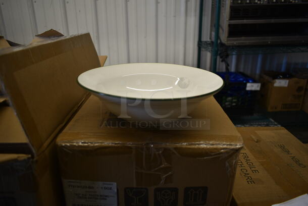 6 Boxes of 12 BRAND NEW! 9.5" White Ceramic Pasta Bowls. 6 Times Your Bid! - Image 1 of 5