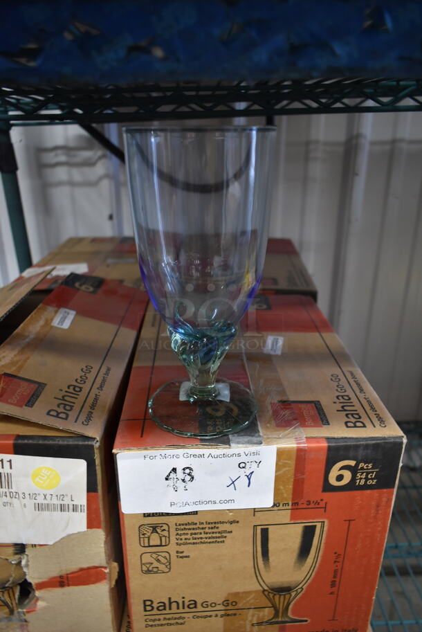 8 BRAND NEW! Boxes of 6 Bahia 18 oz Stemmed Glasses. 8 Times Your Bid! - Image 1 of 5
