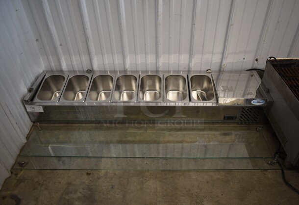 BRAND NEW SCRATCH AND DENT! 2023 KoolMore SCDC-7T Stainless Steel Commercial Countertop Refrigerated Rail. 115 Volts, 1 Phase. Tested and Working! - Image 1 of 7