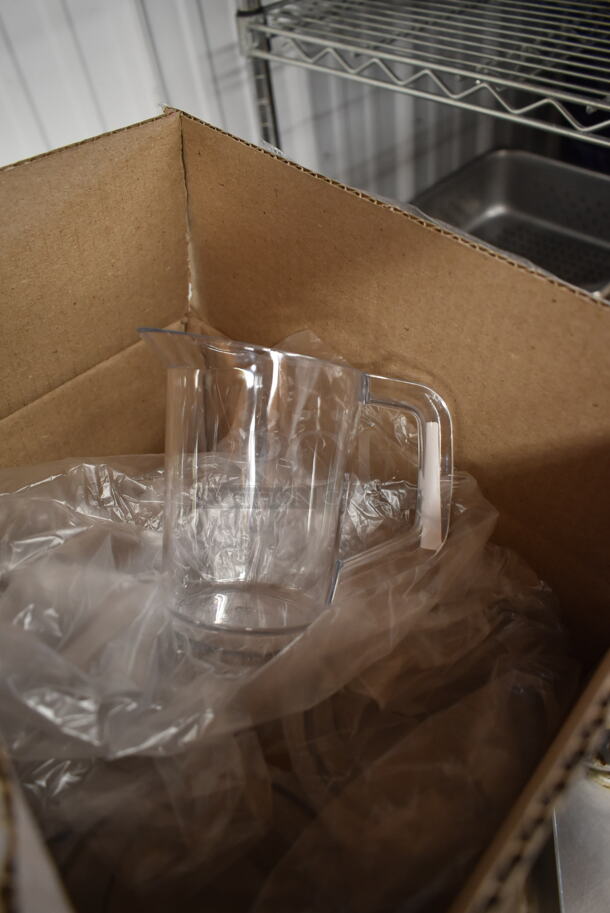4 Boxes of 6 BRAND NEW! Rubbermaid Clear Poly Pitchers. 4 Times Your Bid! - Image 1 of 4