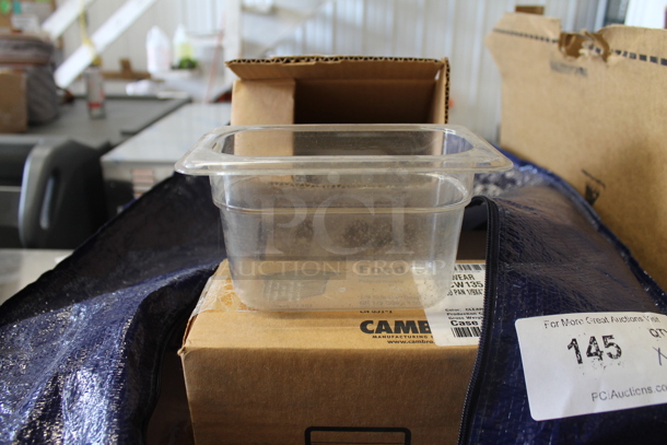 9 Boxes of 6 BRAND NEW! Cambro Clear Poly 1/9 Size Drop In Bins. 1/9x4. 9 Times Your Bid! - Image 1 of 4