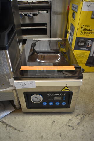 BRAND NEW IN BOX! VacPak-It C13F 186VMC100P Stainless Steel Commercial Countertop Vacuum Sealer. Does Not Come w/ Power Cord. 120 Volts, 1 Phase. Tested and Working!