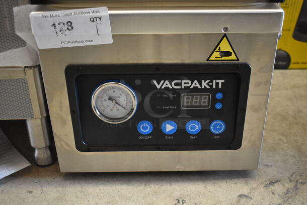 BRAND NEW IN BOX! VacPak-It C13F 186VMC100P Stainless Steel Commercial Countertop Vacuum Sealer. Does Not Come w/ Power Cord. 120 Volts, 1 Phase. Tested and Working! - Image 2 of 7