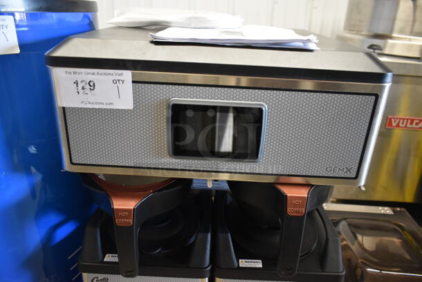 BRAND NEW SCRATCH AND DENT! Curtis G4GEMXTIFT10A1000 Stainless Steel Commercial Countertop Coffee Machine w/ Hot Water Dispenser, 2 Satellite Servers and 2 Poly Brew Baskets. 220 Volts, 1 Phase. - Image 3 of 7