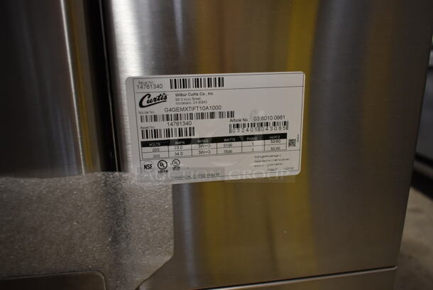 BRAND NEW SCRATCH AND DENT! Curtis G4GEMXTIFT10A1000 Stainless Steel Commercial Countertop Coffee Machine w/ Hot Water Dispenser, 2 Satellite Servers and 2 Poly Brew Baskets. 220 Volts, 1 Phase. - Image 6 of 7