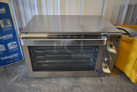 BRAND NEW! Waring WCO500X Stainless Steel Commercial Countertop Electric Powered Half Size Convection Oven. 120 Volts, 1 Phase. 