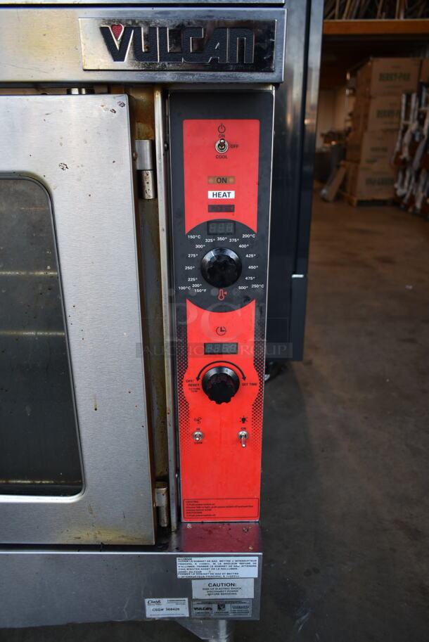 2 LIKE NEW! Vulcan VC5GD-21D1Z Stainless Steel Commercial Natural Gas Powered Full Size Convection Oven w/ View Through Doors, Metal Oven Racks and Thermostatic Controls. 2 Times Your Bid! - Image 6 of 12