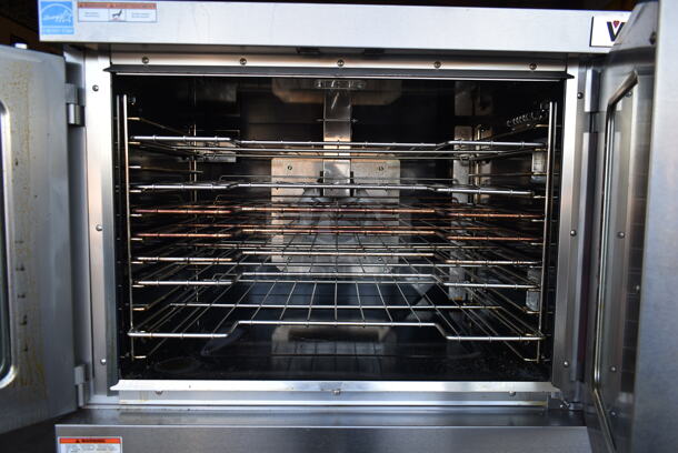 2 LIKE NEW! Vulcan VC5GD-21D1Z Stainless Steel Commercial Natural Gas Powered Full Size Convection Oven w/ View Through Doors, Metal Oven Racks and Thermostatic Controls. 2 Times Your Bid! - Image 7 of 12