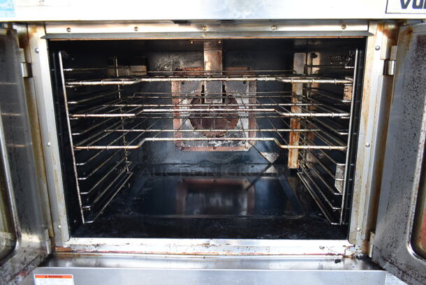 2 LIKE NEW! Vulcan VC5GD-21D1Z Stainless Steel Commercial Natural Gas Powered Full Size Convection Oven w/ View Through Doors, Metal Oven Racks and Thermostatic Controls. 2 Times Your Bid! - Image 8 of 12