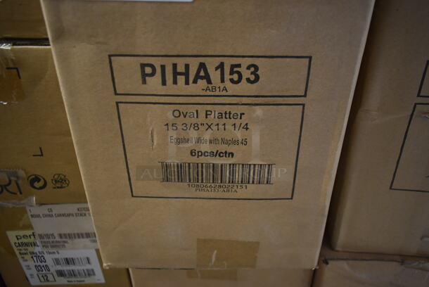 4 Boxes of 6 BRAND NEW! Tuxton PIHA153 White Ceramic 15.5"x11" Oval Platter. 4 Times Your Bid! - Image 5 of 5