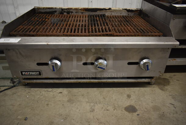 Patriot FMECTC-36/NG Stainless Steel Commercial Countertop Natural Gas Powered Charbroiler Grill. 90,000 BTU. - Image 4 of 6