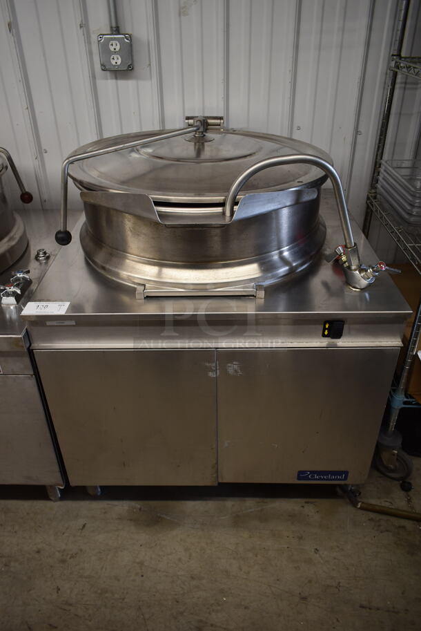 Cleveland KDM-40-T Stainless Steel Commercial Floor Style Steam Powered 40 Gallon Steam Kettle. - Image 1 of 8