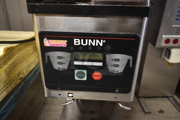 2010 Bunn MHG Stainless Steel Commercial Countertop 2 Hopper Coffee Bean Grinder. 120 Volts, 1 Phase. Tested and Working! - Image 3 of 7