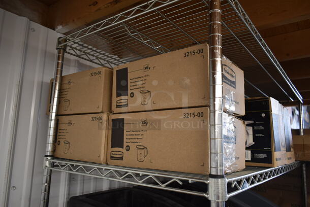 4 Boxes of 6 BRAND NEW! Rubbermaid Clear Poly Pitchers. 4 Times Your Bid! - Image 3 of 4