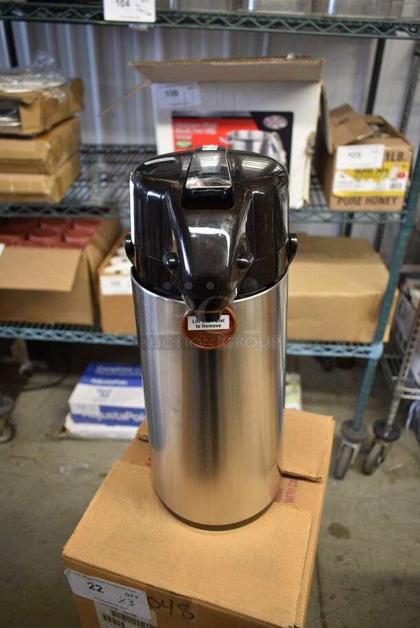 BRAND NEW SCRATCH AND DENT! Winware AP-822 Stainless Steel Commercial Air Pot. - Image 1 of 7