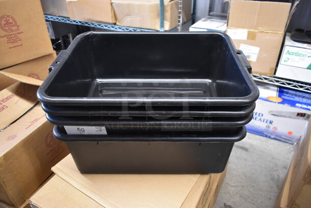 4 BRAND NEW! Black Poly Bus Bins. 4 Times Your Bid! - Image 1 of 4
