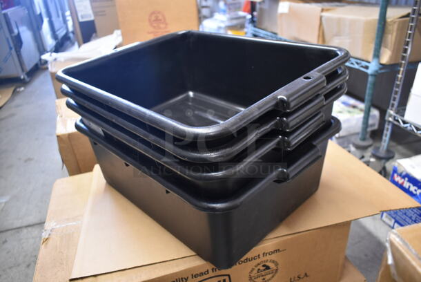 4 BRAND NEW! Black Poly Bus Bins. 4 Times Your Bid! - Image 3 of 4