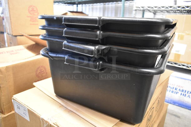 4 BRAND NEW! Black Poly Bus Bins. 4 Times Your Bid! - Image 4 of 4