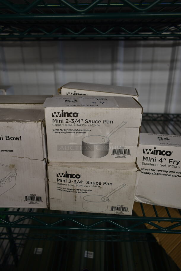 4 BRAND NEW IN BOX! Winco Mini 2-3/4" Sauce Pan. 4 Times Your Bid! - Image 1 of 3