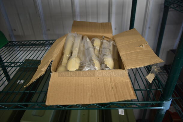 ALL ONE MONEY! Lot of BRAND NEW! Tan Poly Tongs. - Image 1 of 4