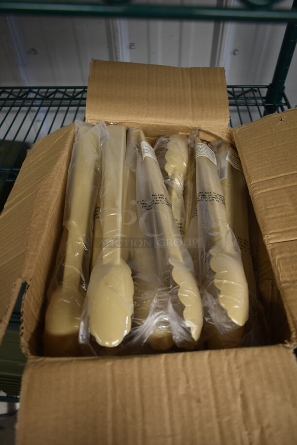 ALL ONE MONEY! Lot of BRAND NEW! Tan Poly Tongs. - Image 3 of 4