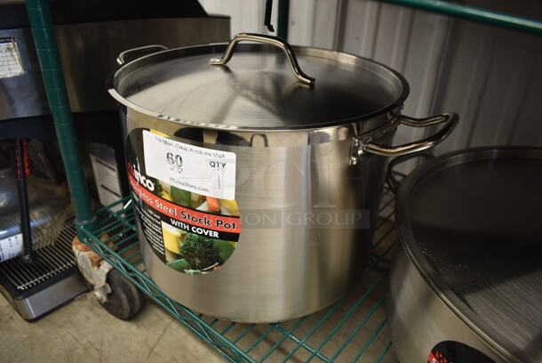 BRAND NEW! Winco Stainless Steel Stock Pot w/ Lid. - Image 2 of 5