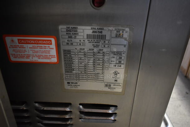 Taylor 340D-27 Stainless Steel Commercial Countertop Air Cooled Single Flavor Frozen Beverage Machine w/ Drink Mixer Attachment. 208-230 Volts, 1 Phase. - Image 6 of 6