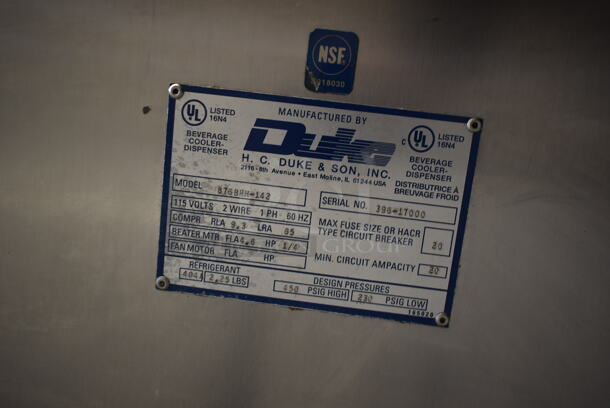 Electro Freeze 876BRH-142 Stainless Steel Commercial Countertop Frozen Beverage Machine. 115 Volts, 1 Phase.
 - Image 6 of 6