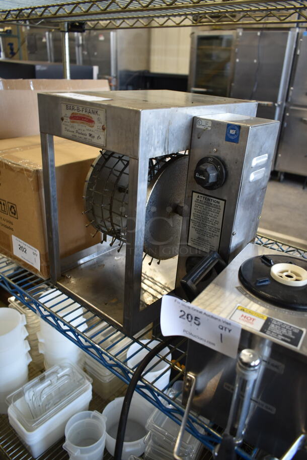 Bar-b-frank 200 Stainless Steel Commercial Countertop Electric Powered Hot Dog Cooker. 120 Volts, 1 Phase. Tested and Working! - Image 2 of 5