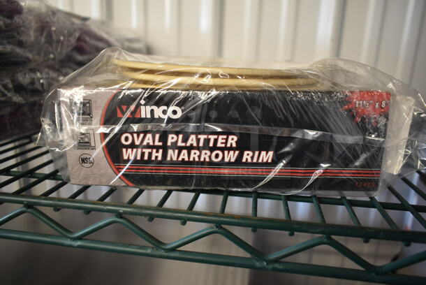 BRAND NEW! Box of 6 Winco Poly Oval Platter w/ Narrow Rim. - Image 4 of 4