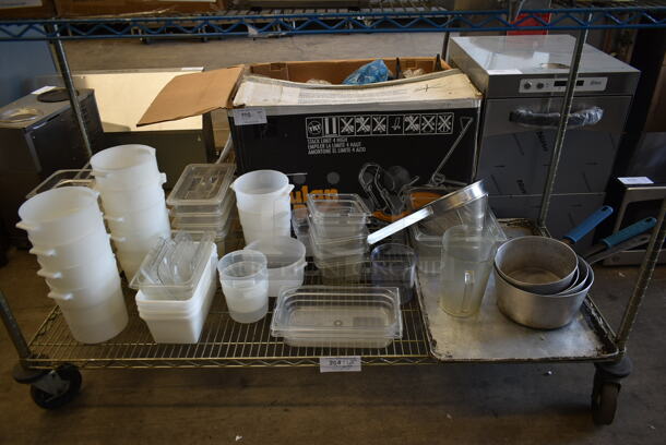 ALL ONE MONEY! Tier Lot of Various Items Including Poly Bins and Drop In Bins - Image 1 of 4