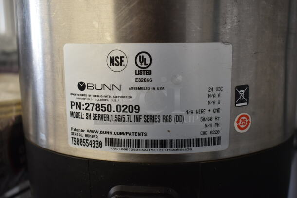 2020 Bunn SH SERVER Stainless Steel Hot Beverage Holder Dispenser. - Image 6 of 6