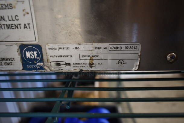 Carter Hoffmann MC212S2-2DD Stainless Steel Commercial Countertop Dedicated Holding Bin. 120 Volts, 1 Phase. Tested and Working! - Image 8 of 8