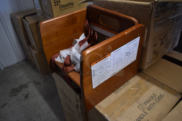 BRAND NEW! Winco Wood Pattern Booster Seat. - Image 2 of 6