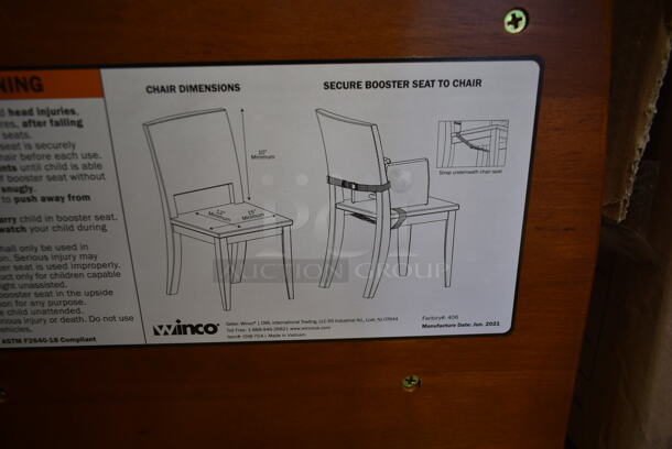 BRAND NEW! Winco Wood Pattern Booster Seat. - Image 4 of 6