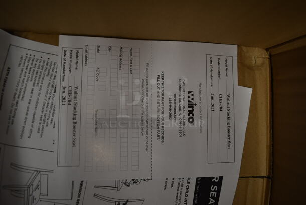 BRAND NEW! Winco Wood Pattern Booster Seat. - Image 5 of 6