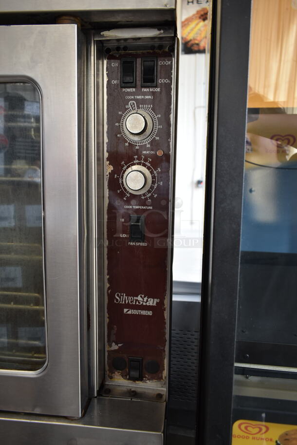 2 Southbend SilverStar Stainless Steel Commercial Natural Gas Powered Full Size Convection Oven w/ View Through Doors, Metal Oven Racks and Thermostatic Controls on Commercial Casters. 2 Times Your Bid! - Image 3 of 9