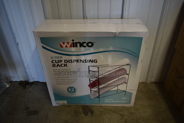 BRAND NEW! Winco 3 Tier Cup Dispensing Rack. - Image 1 of 5
